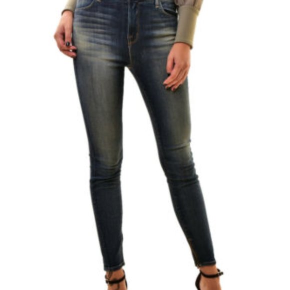 J Brand Cropped Ankle Zip Skinny Jean - Picture 1 of 2